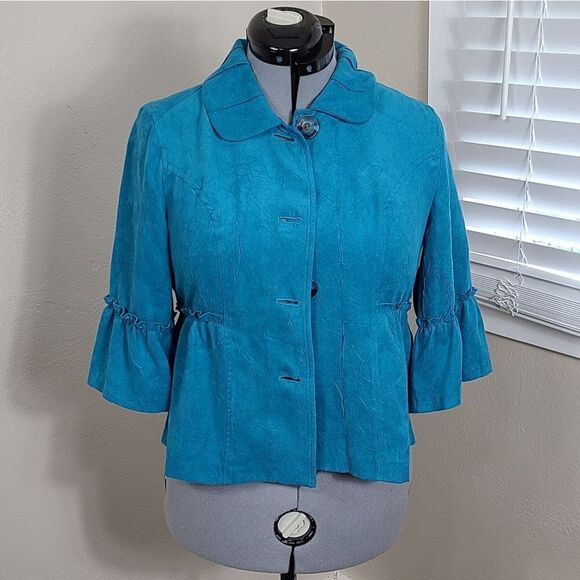 RQT Jacket Faux Suede Size Small EUC Bell Sleeves - Picture 9 of 14
